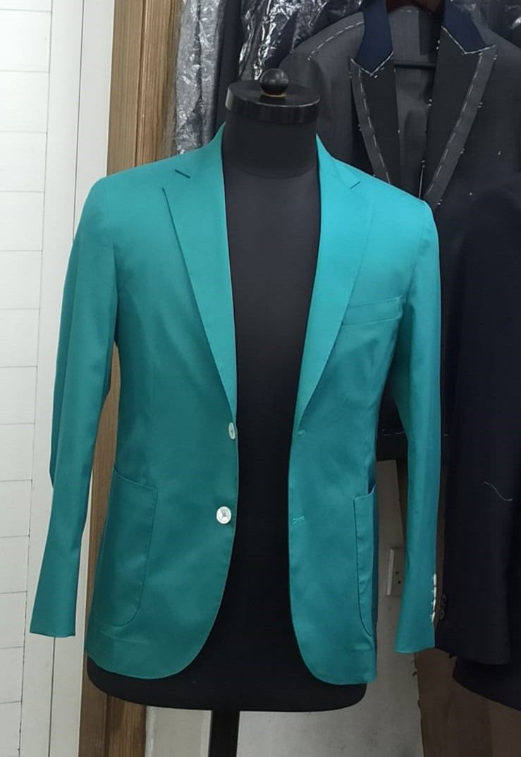 Teal tailored jacket